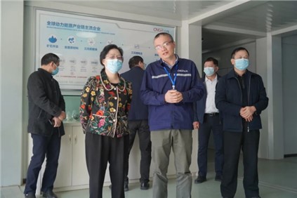 广西自治区政协副主席磨长英带队来到中伟钦州产业基地调研